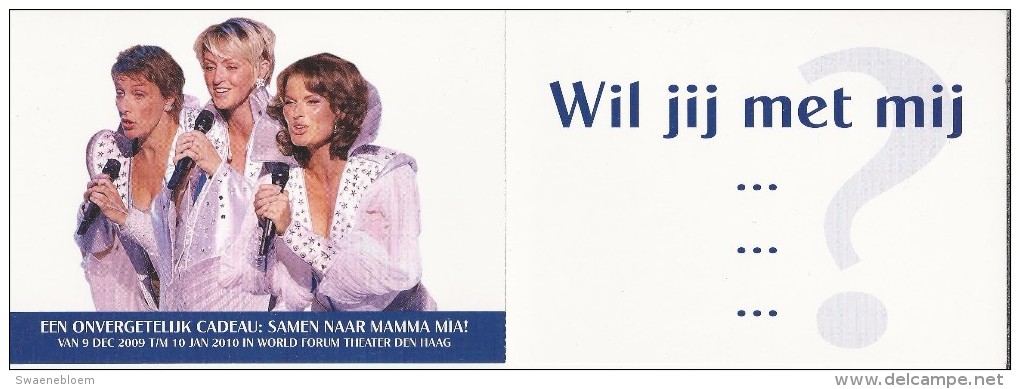 Boomerang Dubbelekaart -Wil Je Met Mij ...  Mamma Mia!. Dec. 2009 - Jan. 2010.  2 Scans - Reclame