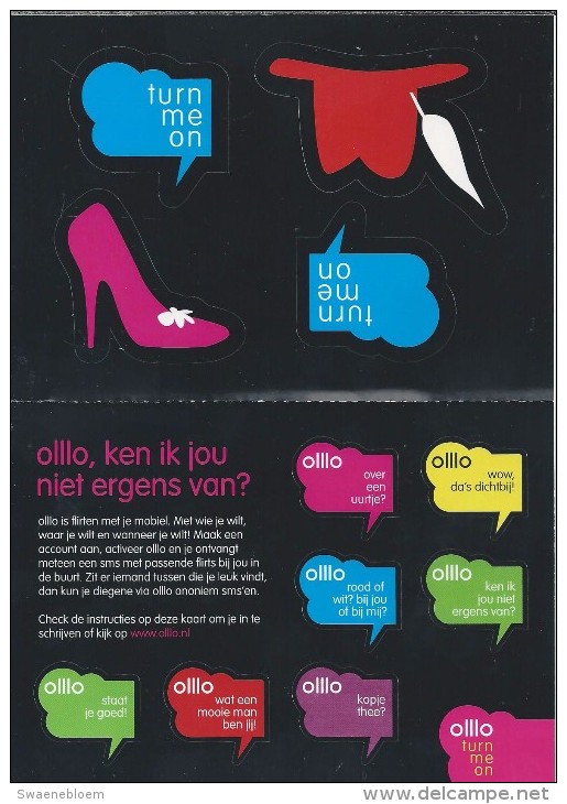 Boomerang Dubbelekaart - Turn Me On. Ollo, Ken Ik Jou Niet Ergens Van?.  2 Scans - Reclame