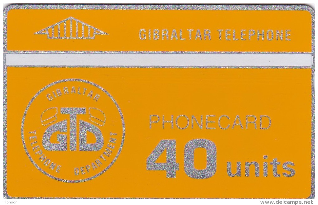 Gibraltar, GIB-01, First Issue, GTD Logo Yellow, Mint, 2 Scans.  CN : 909A, Mint - Gibraltar