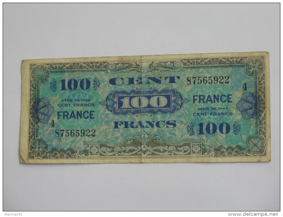 100 Francs - FRANCE - Série 4 - Billet Du Débarquement - Série De 1944 **** EN ACHAT IMMEDIAT ****. - 1945 Verso Frankreich