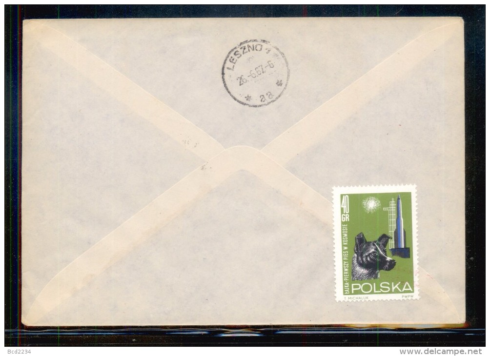 POLAND 1967 13TH NATIONAL GLIDING CHAMPIONSHIPS GLIDER FLOWN COVER CINDERELLA STAMP FLIGHT AIRPLANE AIRCRAFT - Gliders