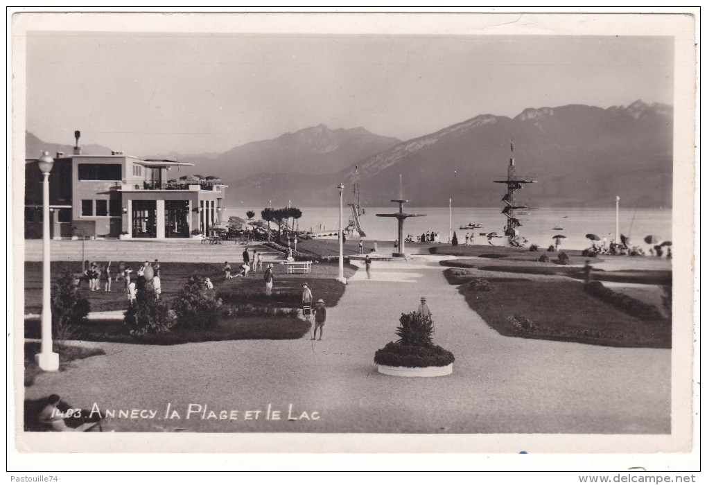 1403   ANNECY.  -  La  Plage  Et  Le  Lac - Annecy