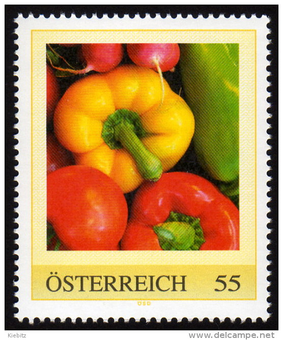 ÖSTERREICH 2009 ** Paprika, Tomaten, Radieschen - PM Personalized Stamp MNH - Ernährung