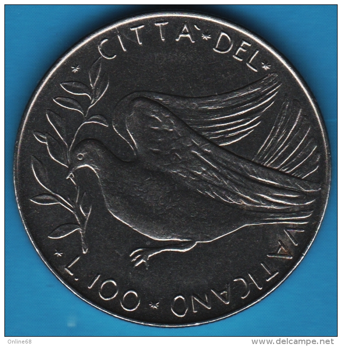 VATICAN  100 LIRE 1970 / VIII  Paul VI (1897-1978)  COLOMBE  KM# 122 - Vaticano (Ciudad Del)