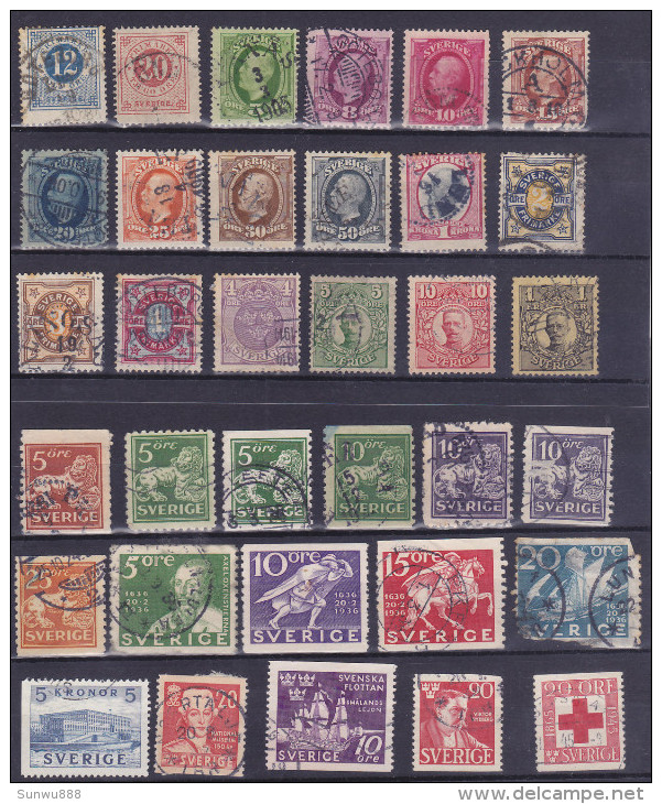 Suède - Sweden - Sverige- Lot Of 34 Stamps - Autres & Non Classés