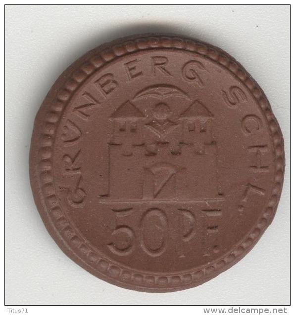 50 Pfennig 1921 Allemagne / Germany Céramique / Ceramic Notgeld SUP - 50 Rentenpfennig & 50 Reichspfennig