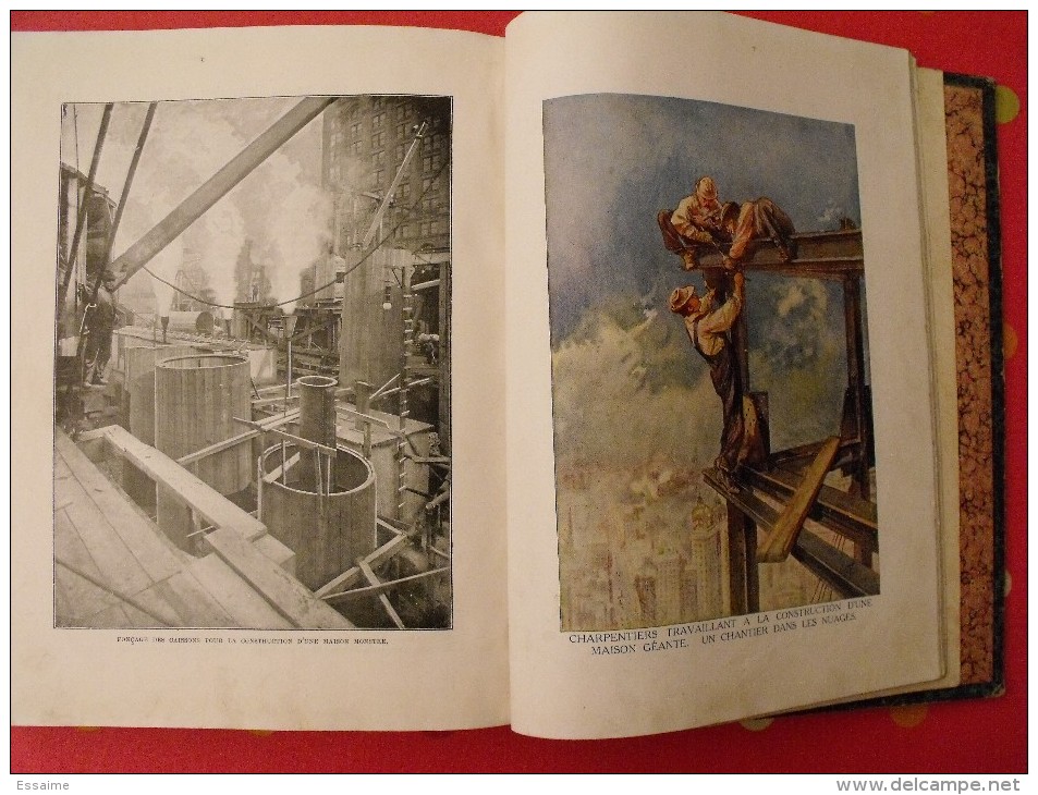 Les plus grandes entreprises du monde. Bellet et Darvillé. 1913. tour eiffel, paquebot, phare, automobile...