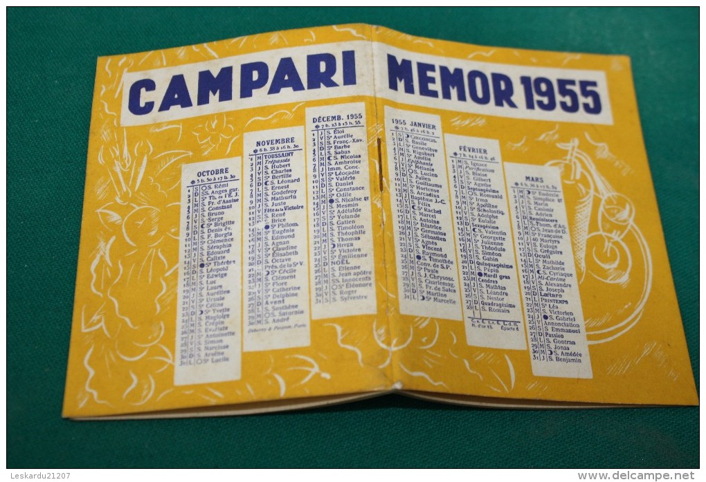 MEMOR - Calendrier Publicitaire - CAMPARI - STRASBOURG - Petit Format : 1941-60