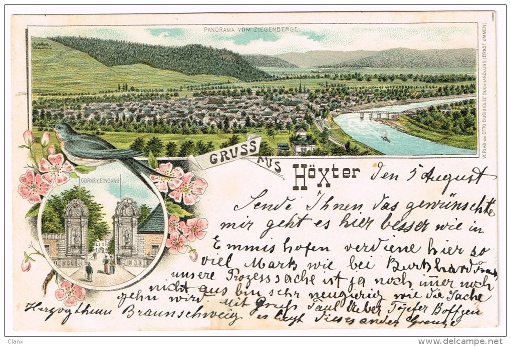 HOEXTER 1898 Litho - Höxter