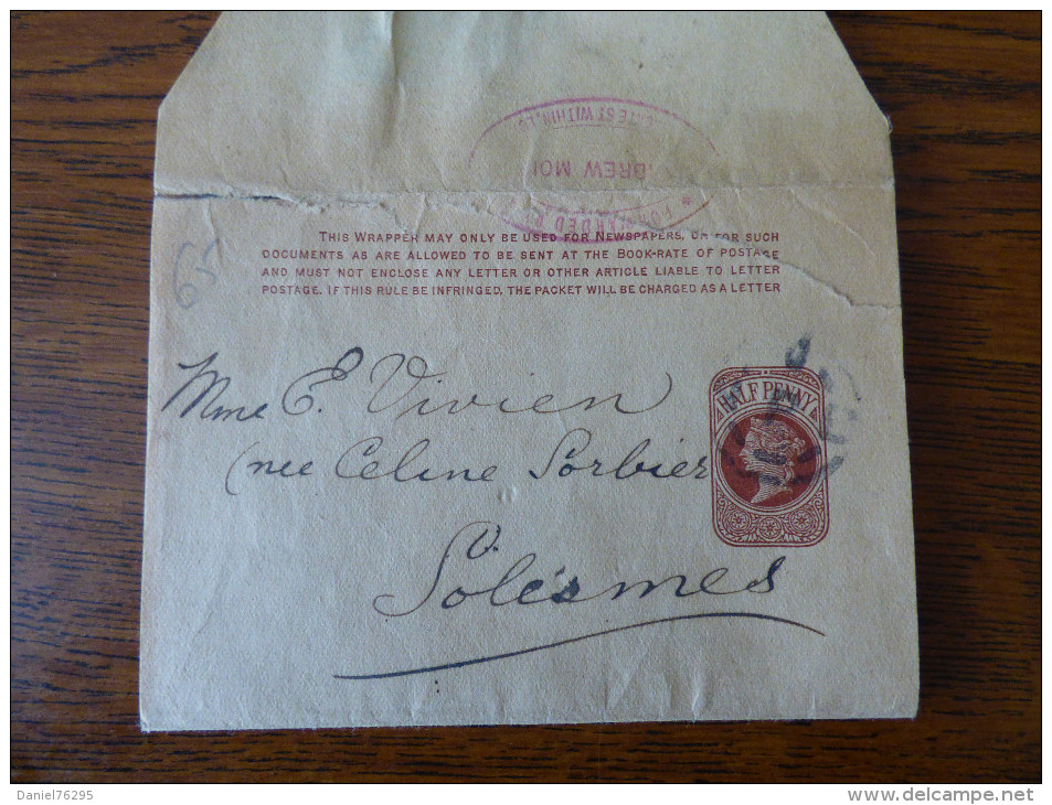 Entier Postal Sur Bande Pour Journaux - Stamped Stationery, Airletters & Aerogrammes