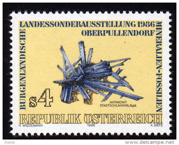 ÖSTERREICH 1986 ** Mineralien Antimonit - MNH - Mineralien