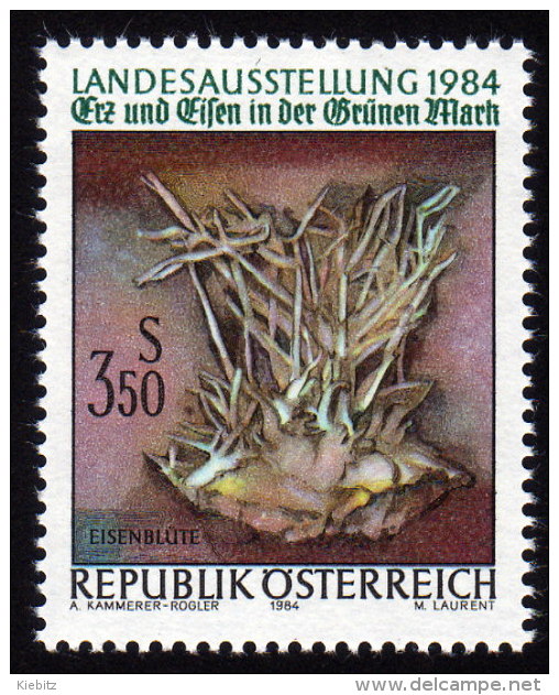 ÖSTERREICH 1984 ** Mineralien Eisenblüten - MNH - Mineralien