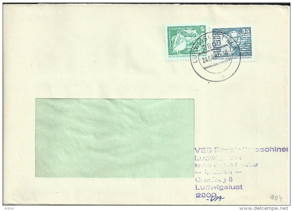 ALEMANIA DDR CC SELLO MARX LUDWIGSLUST - Other & Unclassified