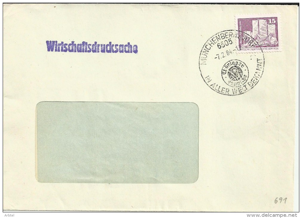 ALEMANIA DDR CC SELLO LENIN MUNCHENBERN - Other & Unclassified