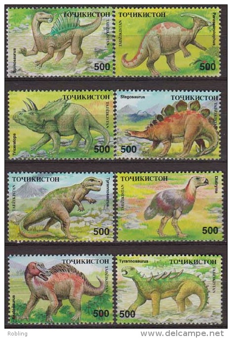 Tadzjikistan.1994.Animals.Pre History.Michel.50-57.MNH.21749 - Other & Unclassified