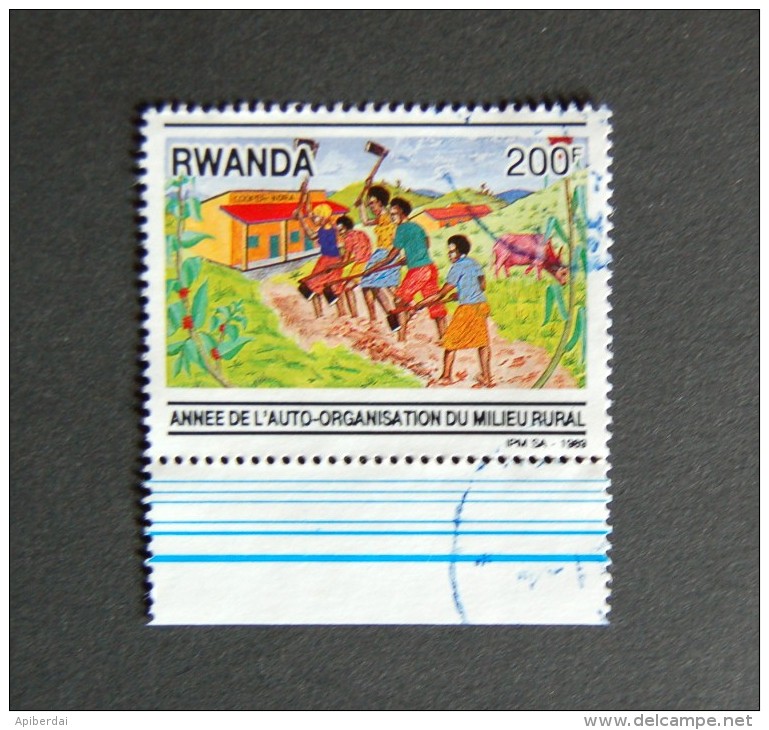 Rwanda  - 1989 Rural Self-help Year 200F - Gebraucht