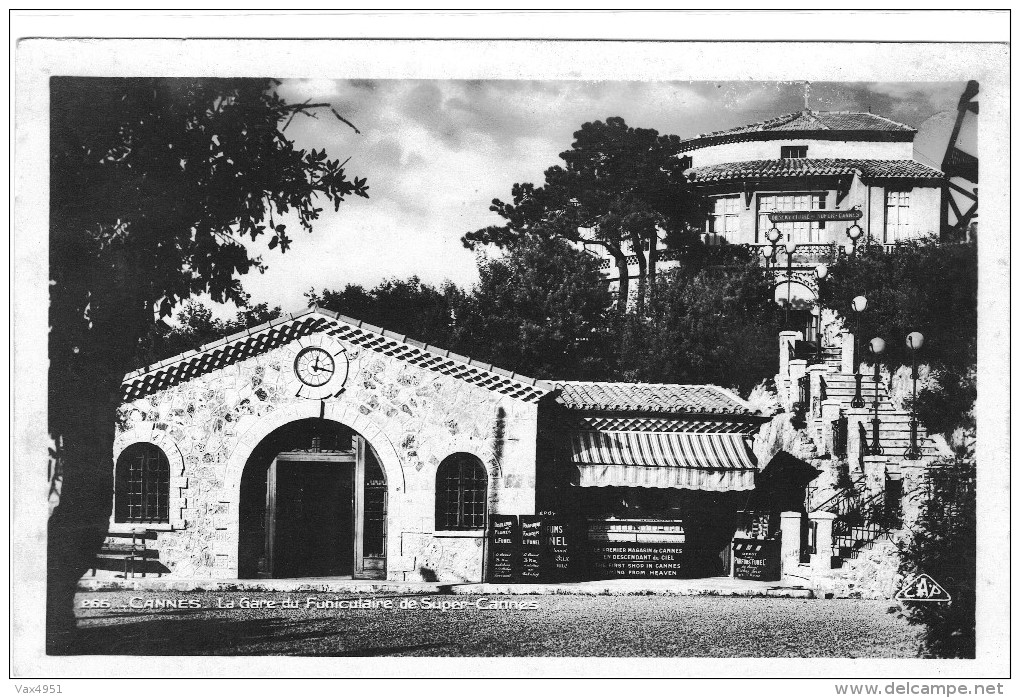 CANNES LA GARE DU FUNICULAIRE DE SUPER CANNES - Cannes