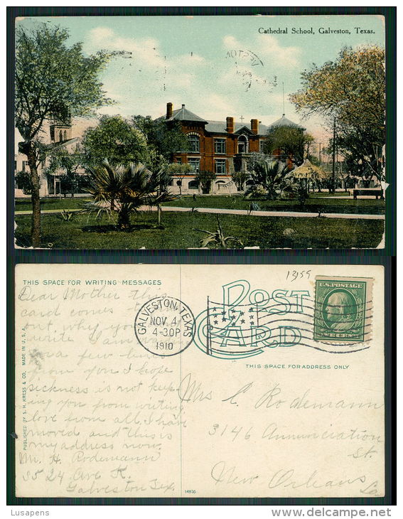 USA -  [OF #13159] - CATHEDRAL SCHOOL, GALVESTON TEXAS - Galveston