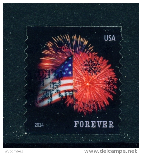 USA  -  2014  Flag And Fireworks  Forever  Used As Scan - Used Stamps