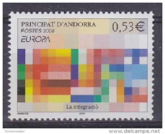 Europa Cept 2006 Andorra Fr 1v ** Mnh (S169) - 2006