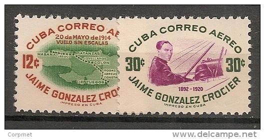 CUBA - Posta Aérienne - Air Mail  - Yvert # A 116/7 -  * MINT (Light Trace Of Hinge) - Poste Aérienne