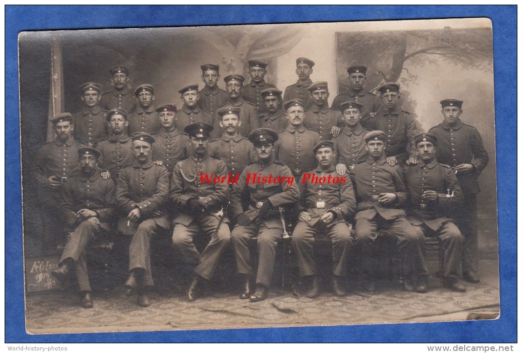 CPA Photo - AMBERG - Groupe De Militaire Reserve Infanterie Regiment Res. Inf. Rgt - 1915 - Voir Uniforme - Feldzug 1914 - Amberg