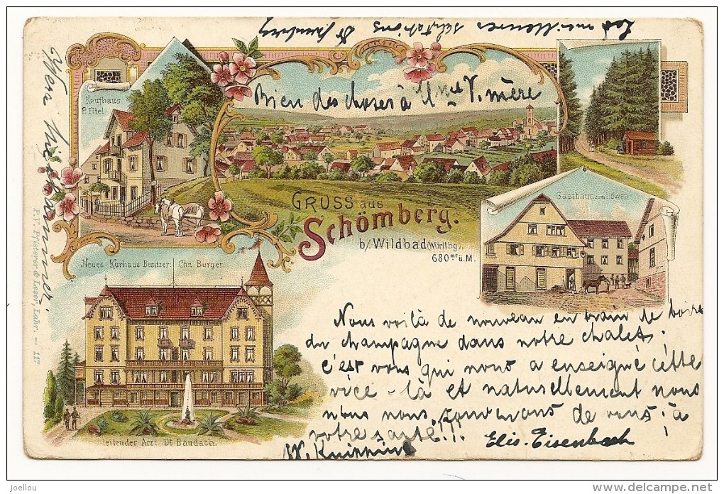 Rare CPA Dos Simple Illustré GRUSS Aus SCHOMBERG  VOIR SCANS Et Descriptions - Schömberg