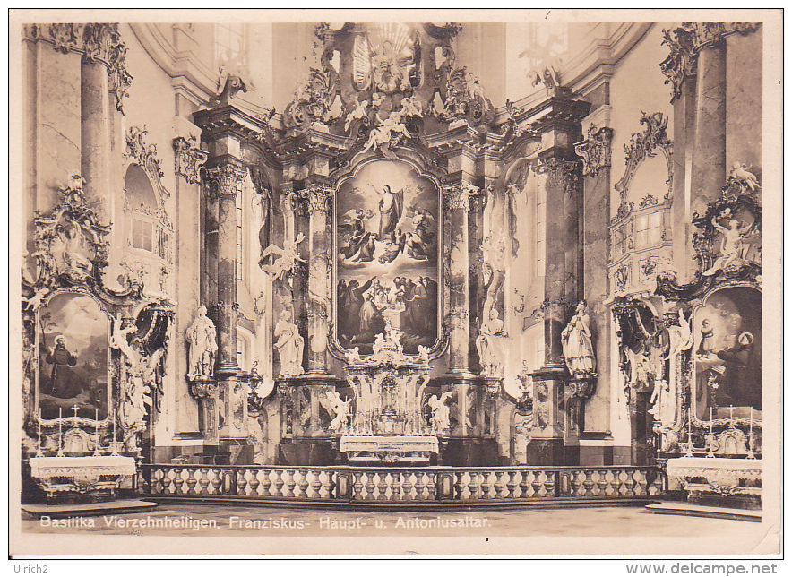 AK Staffelstein - Basilika Vierzehnheiligen - Franziskus- Haupt- Und Antoniusaltar (17236) - Staffelstein