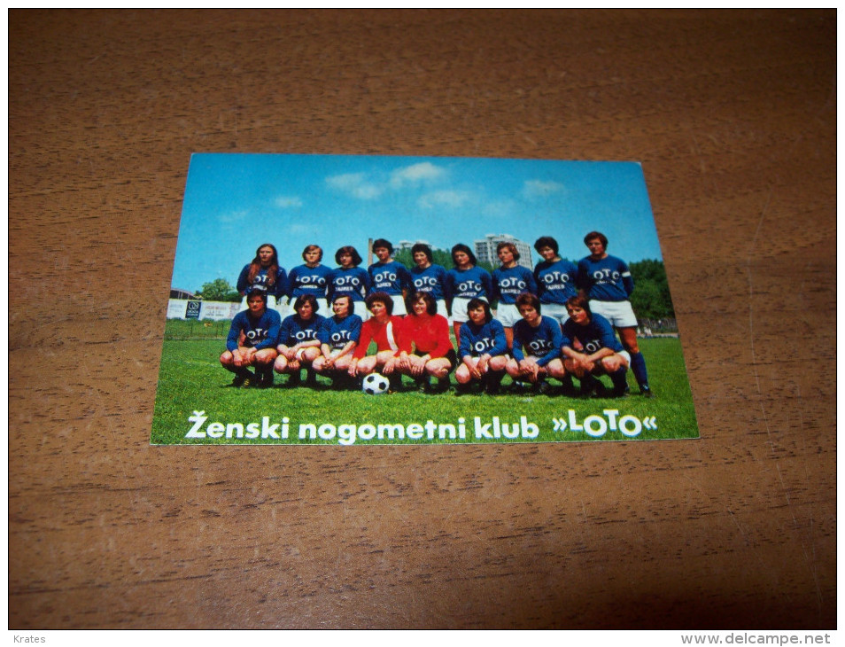 Old Pocket Calendar - Female Football Club "LOTO" Zagreb 1976 - Small : 1971-80