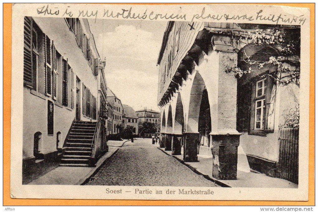 Soest Marktstrasse 1927 Postcard - Soest