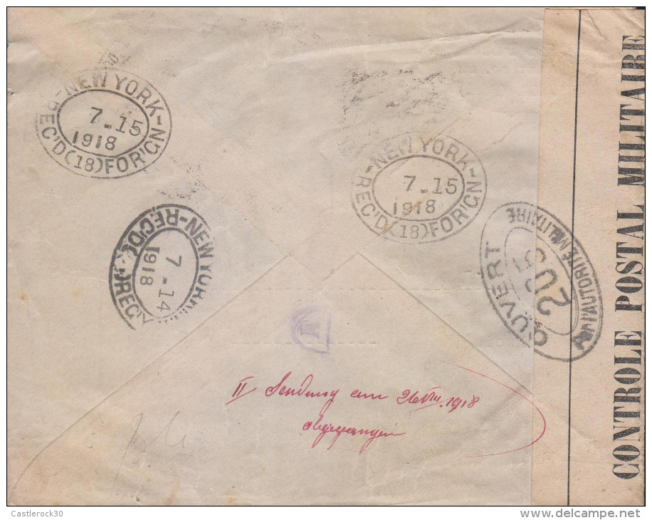 G)1918 PERU, MULTIPLE COVER WITH CENSOR MARK, ONE STAMP WITH OVERPRINT ERROR, REGISTERED MAIL, CIRCULATED TO SWITZERLAND - Peru