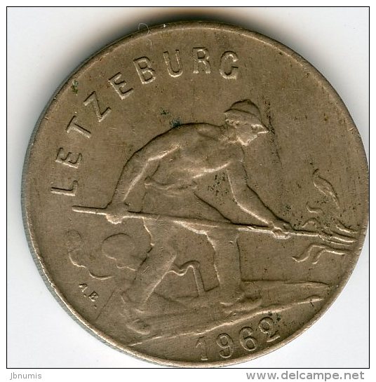 Luxembourg 1 Franc 1962 KM 46.2 - Lussemburgo