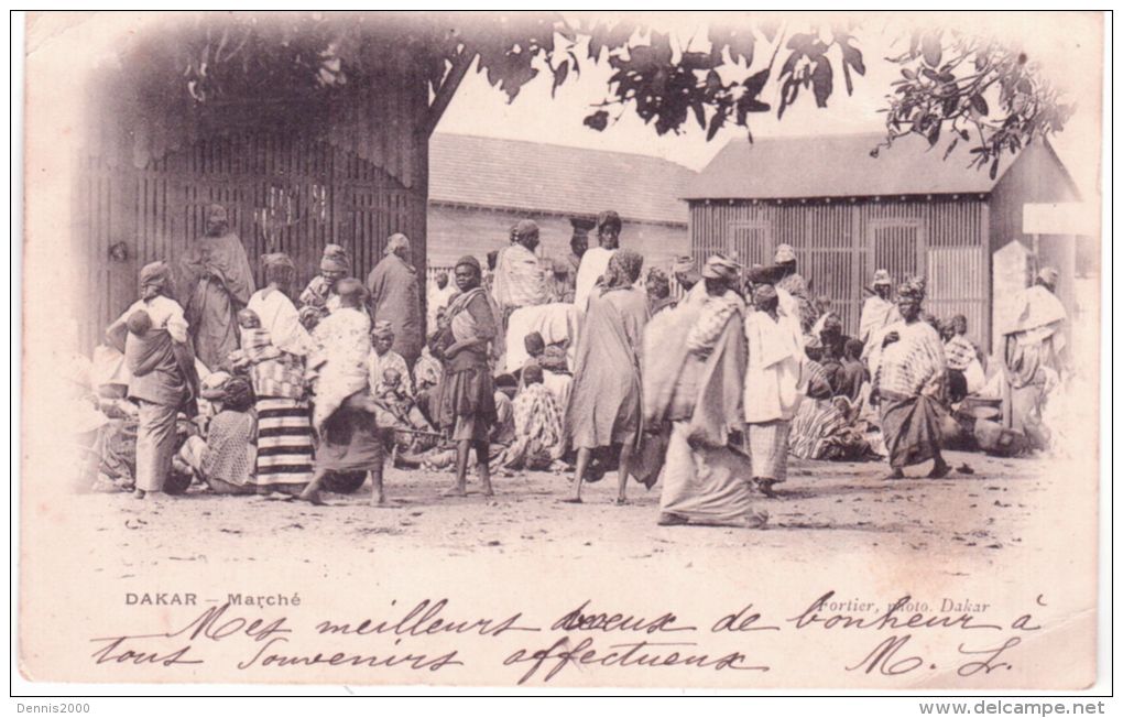 SENEGAL - DAKAR-marché -  Oblit. 4-1-04 Octog. LOANGO A MARSEILLE * L.M. N°2 * - Cartas & Documentos