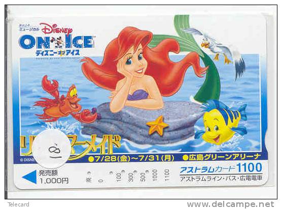 Carte Prépayée Japon (18) DISNEY JAPAN PREPAID CARD * FILM MOVIE CINEMA KINO * Mermaid - Disney