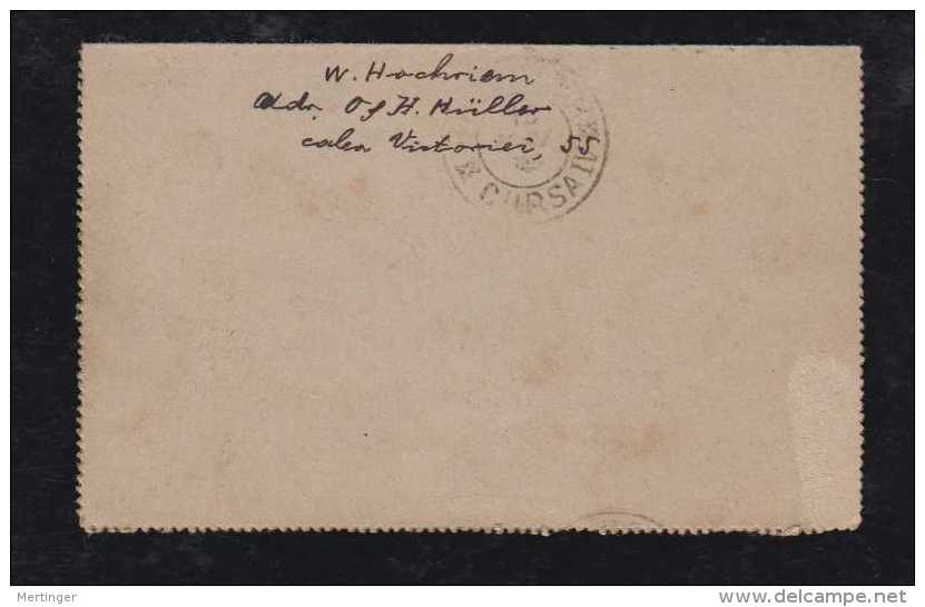 Rumänien Romania 1898 Stationery Letter Card Local Use - Briefe U. Dokumente