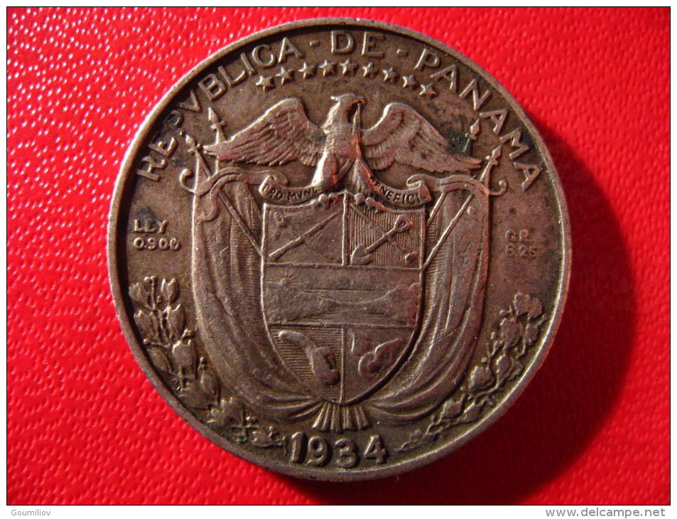 Panama - Decimo 1/4 De Balboa 1934 3942 - Panamá