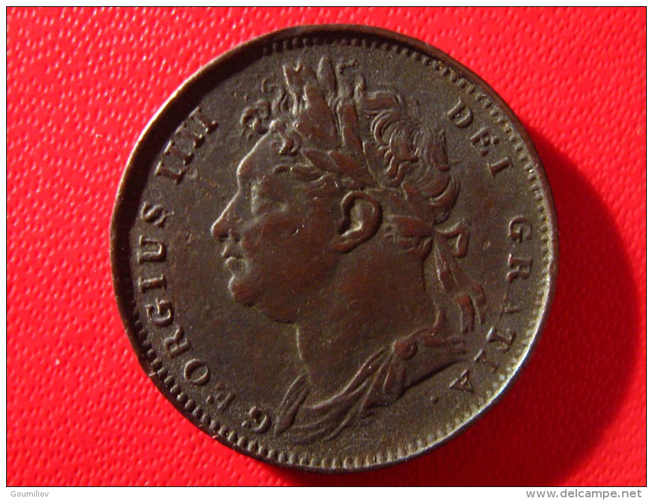 Grande-Bretagne - UK - Farthing 1822 4012 - B. 1 Farthing