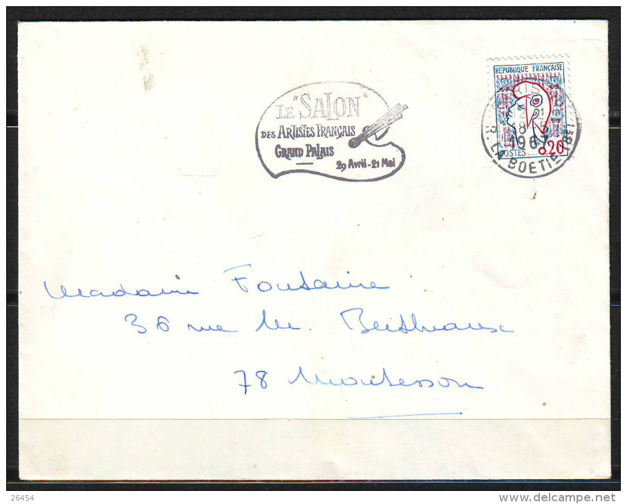 Secap  De  PARIS VIII  Annee 1967  "  LE SALON Des ARTISTES FRANCAIS 29 Avril-21 Mai GRAND PALAIS   "  Mne De COCTEAU - 1961 Marianne (Cocteau)