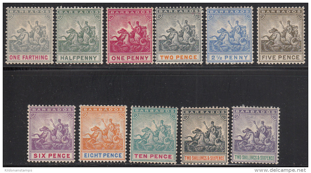 Barbados 1892-1903 Mint Mounted, Sc# 70-80, SG 105-115 - Barbados (...-1966)