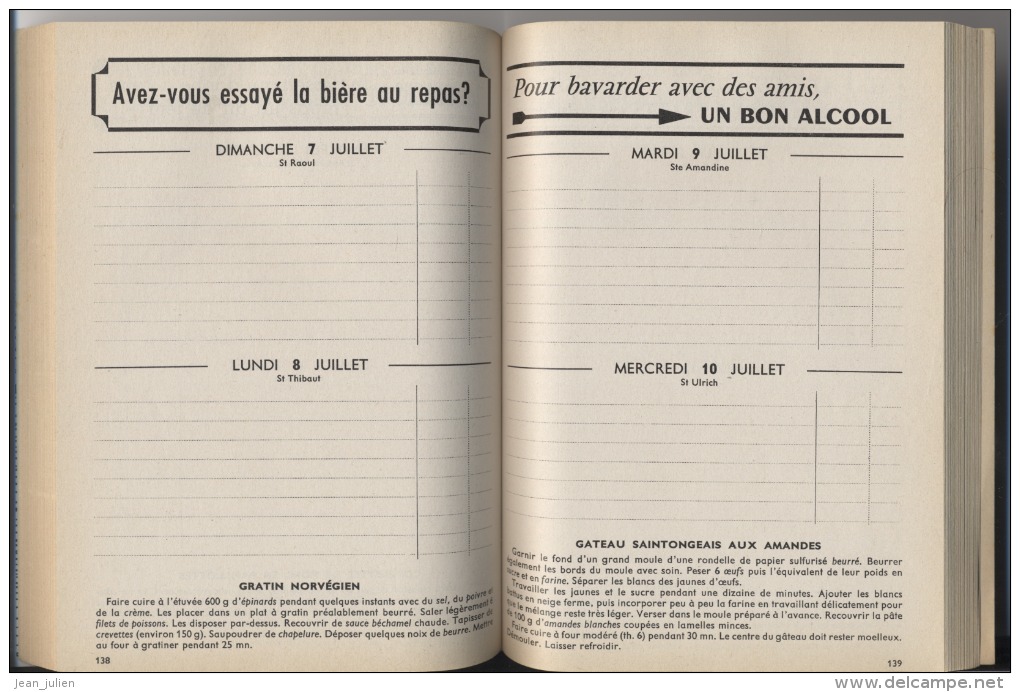 03  -  VICHY  -   AGENDA DE LA MENAGERE   -  1974  - Etablissements  ALZAY à Vichy  - - Autres & Non Classés