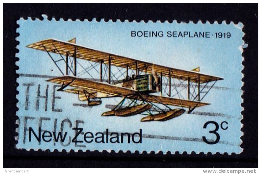 New Zealand 1974 Airmail Transport 3c Boeing Seaplane Used - - - Used Stamps