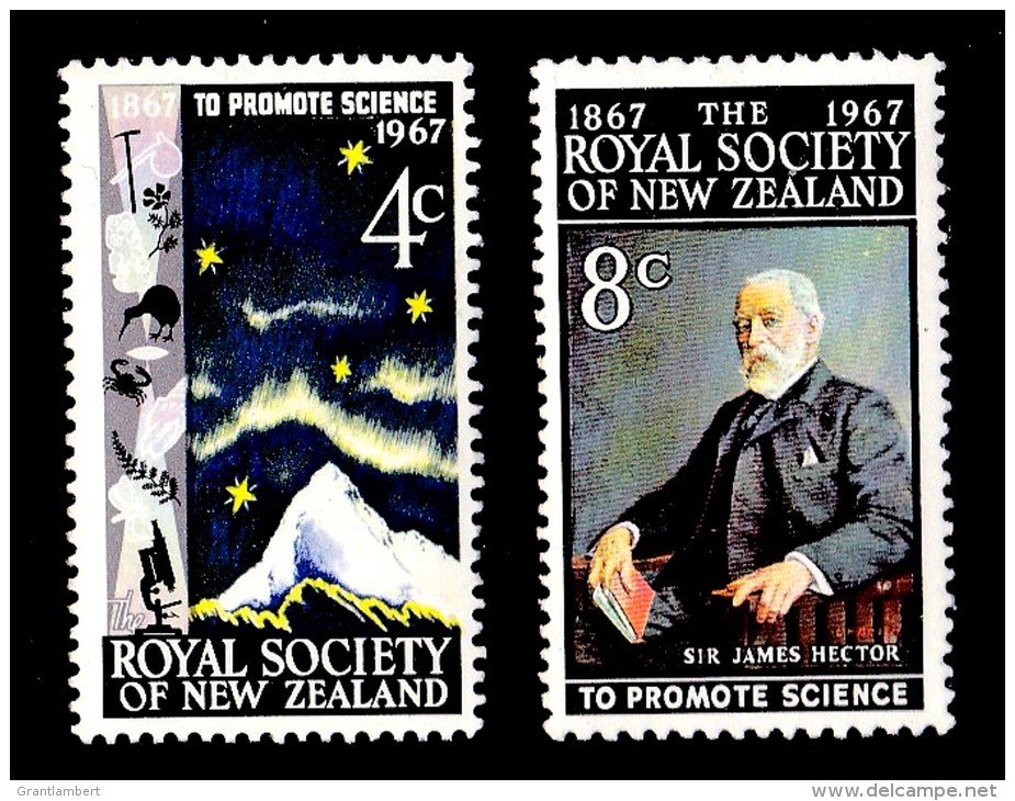 New Zealand 1967 Royal Society Centenary Set Of 2 Used - Usati