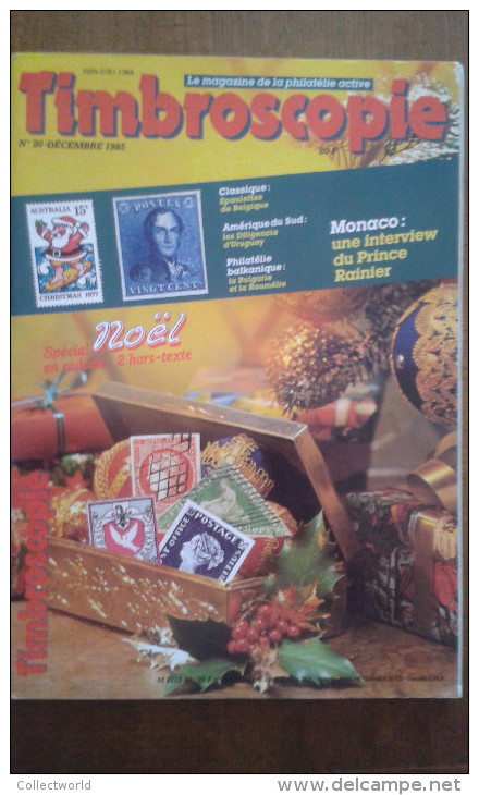 TIMBROSCOPIE N° 20, Décembre 1985 Belgique Roumélie Monaco Noel Entiers Postaux Fezzan Croix Rouge - French (from 1941)