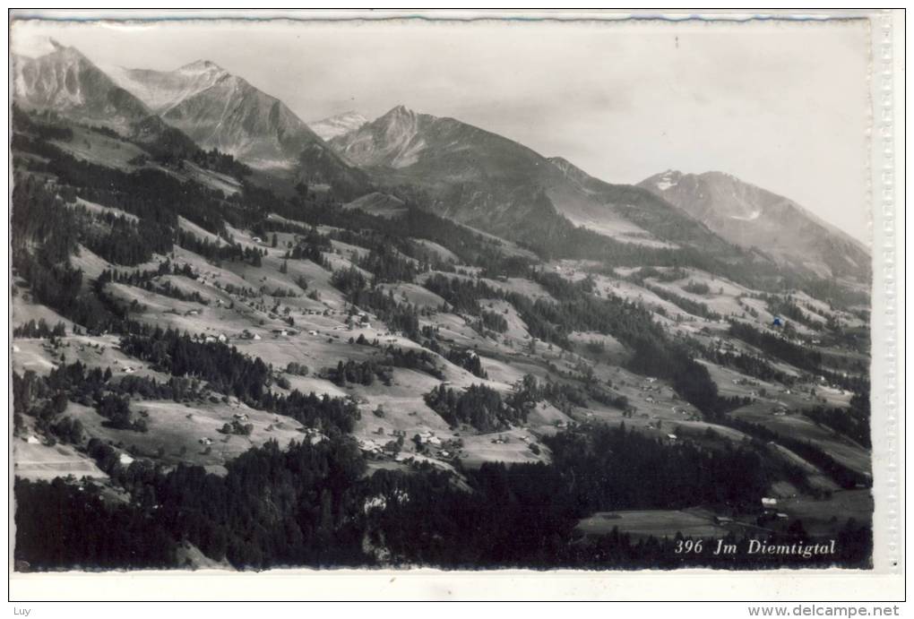 DIEMTIGTAL , Simmental - Panorama, Fliegeraufnahme  1958 - Diemtigen