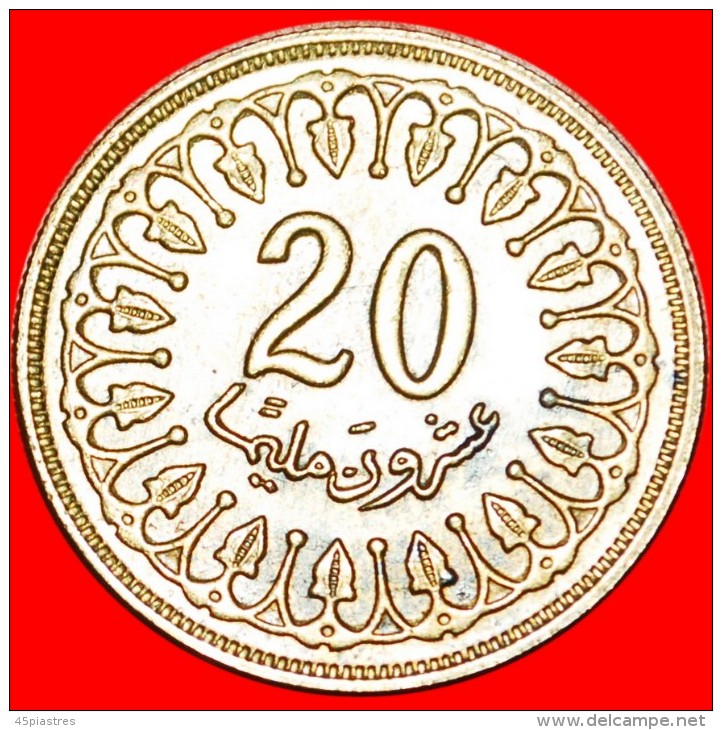 &#9733;MINT LUSTER: TUNISIA &#9733;20 MILLIEM 1380-1960! LOW START &#9733; NO RESERVE! - Túnez