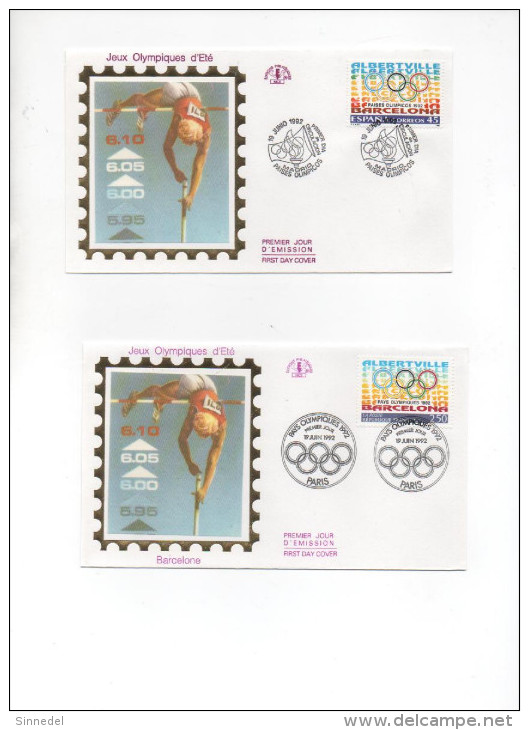 2760 FRANCE ESPAGNE   JEUX OLIMPIQUE ETE 1992 - Joint Issues