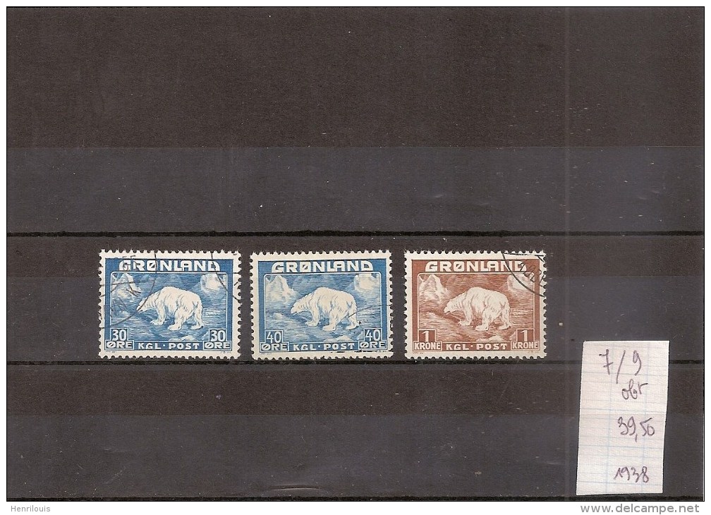 GROENLAND Timbres  De 1938   ( Ref 609 )  Animaux -  Ours - Nuevos
