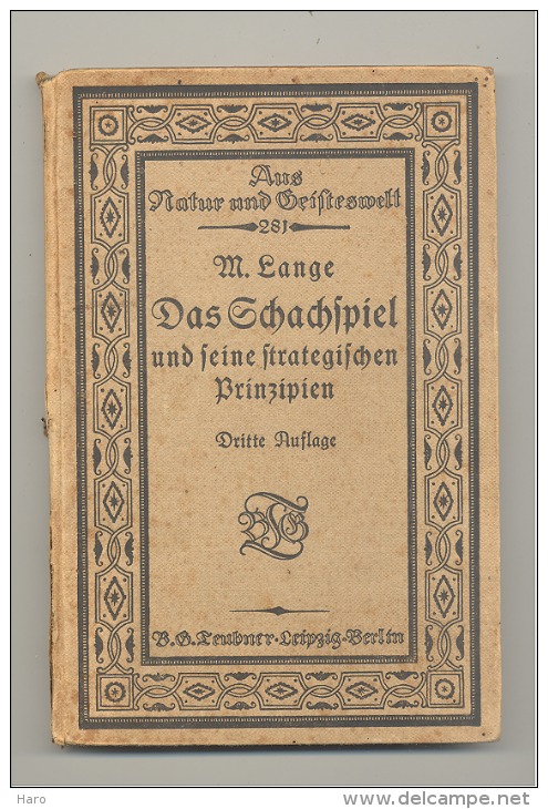 Livre En Allemand De 1918 - Jeu D´échec- Loisir  (Mi5) - Autres & Non Classés