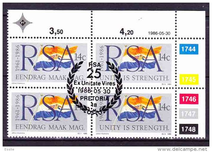 South Africa -1986 25th Anniversary Of The Republic Of South Africa - Control Block - Neufs