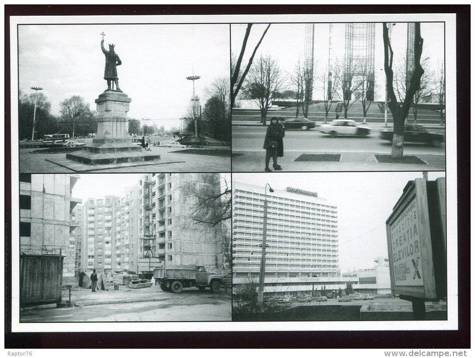 CPM Neuve Moldavie Statue Stéphan Cel Mare Maison De La Présidence Immeuble En Construction - Moldavie